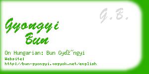 gyongyi bun business card